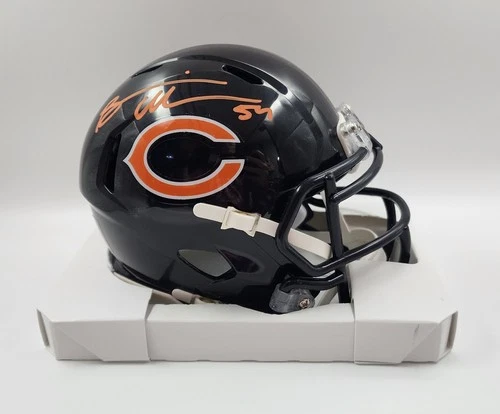 BRIAN URLACHER Signed Auto Chicago Bears Riddell Mini Helmet PLAYER CERT COA