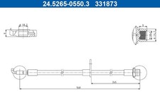 ATE 24.5265-0550.3 Bremsschlauch für TOYOTA