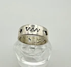 Vintage Mexico .925 Sterling Silver Swirls And Squiggles Ring Size 12