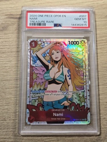 One Piece CCG Nami ST01-007 OP06-TREASURE Rare TR PSA 10 GEM MINT English