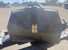 Schell Antique Vintage Black Leather Doctor Bag St. Petersburg FL Made in USA