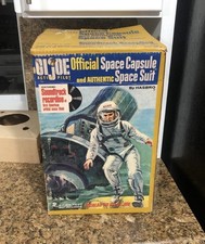 De colección GI Joe Oficial Cápsula Espacial y Astronauta Traje Espacial y Caja 1966 Hasbro