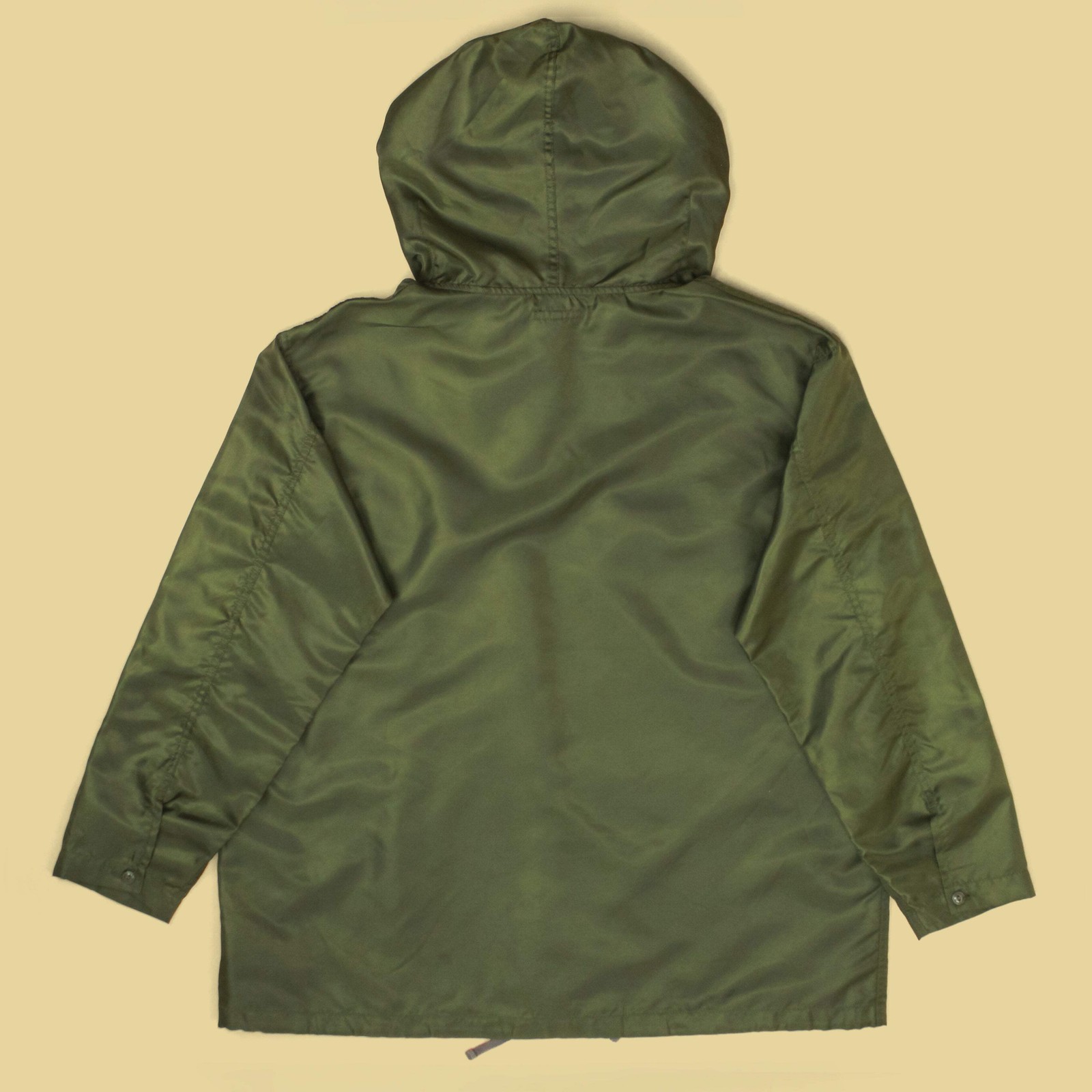 Engineered Garments Olive Polyester Satin Cagoule… - image 2