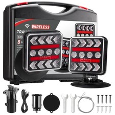 USB-C Wireless Trailer Lights Kit with Reverse, IP67 Waterproof Magnetic LED ...