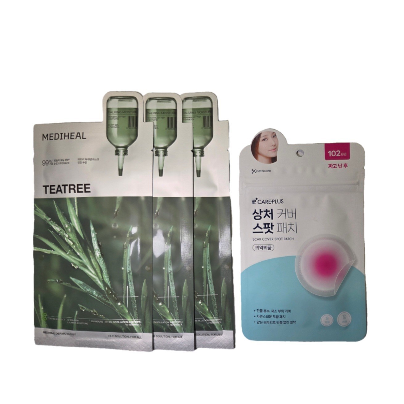 Tree Mask 3pcs + Olive Young Acne Patches 102ct Acne Care Se