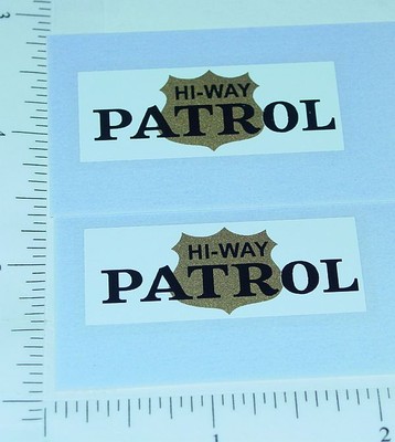 Pair Mini Tonka Jeep Hiway Patrol Door Stickers TK-157