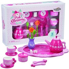 Deluxe Pretend Play Wooden Tea Set for Two - 16 Piece Set