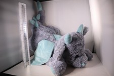 FAO Schwarz Adopt A Pet Enchanted Dragon Gray Blue Plush Stuffed Animal 27  