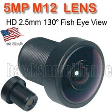 2.5mm 130  Wide Angle Board Lens, HD 5Mp Fisheye View CCTV Wide Angle Camera for