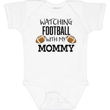 Inktastic Watching Football With My Mommy Baby Bodysuit Children Tv Mom Mother