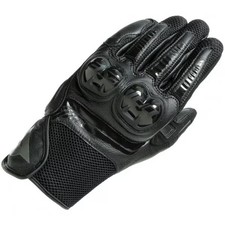 Dainese Mig 3 Leather Motorcycle Motorbike Gloves - Black