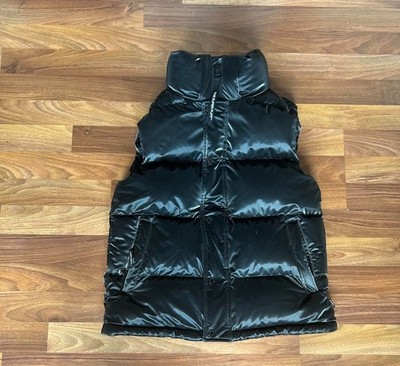 Aritzia The Super Puff Vest in Black Liquid Shine Goose Down Puffer Vest Small