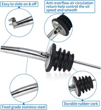 12PCS Stainless Steel Bottle Pourers