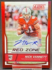 2016 SCORE RED ZONE ROOKIE AUTO NICK VANNETT OHIO STATE UNIVERSITY #ED 12/15