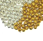 10mm quality round silver & gold copper round jingle bells 20-200pcs Xmas Craft