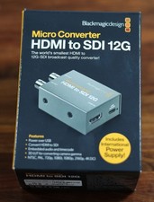 Unused New Blackmagic Design Micro Converter HDMI to SDI 12G with Power Supply