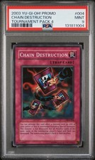 2003 YU-GI-OH! PROMO TP4-TOURNAMENT PACK 4 #004 CHAIN DESTRUCTION PSA 9