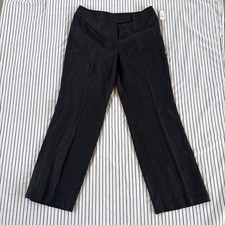 TALBOTS LADIES PURE IRISH LINEN BLACK CROPPED PANTS 14 RIBBON