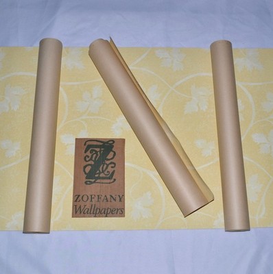 Vintage Zoffany Yellow Wallpaper Grapevine Leaf Vine 2 New Rolls 2 Partial Rolls