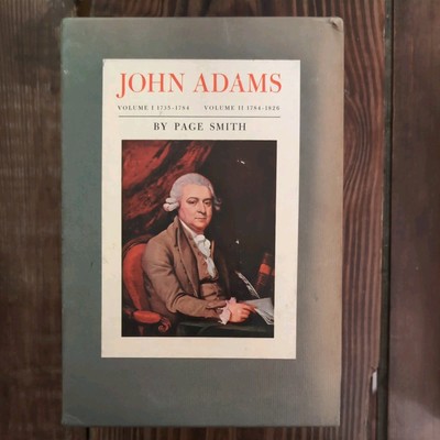 John Adams By Page Smith - 2 Books Vol. 1-2 with Slipcase Dust Jackets 1st Ed. 