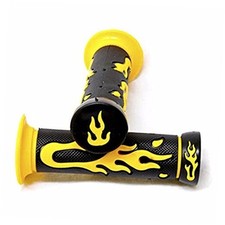 -Flame Gel Style H Grips Yellow ATV Quad Compatible with Kawasaki Polaris