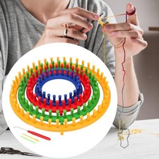 Strickrahmen Set rund wiederverwendbar Mehrzweck mit Häkeln für
