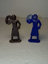 Set of 2 REL Cowgirl Molded Hard Plastic.  1950s Estate Find Rare HTF