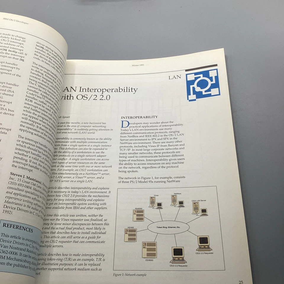 IBM OS/2 DEVELOPER MAGAZINE Winter 1993 VOL 5 NO. 1 *RARE* - Image 3 of 4