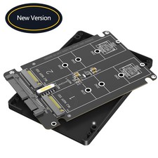 Dual NGFF M.2 B Key SSD to 2.5" SATA III With Black Plastic Enclosure