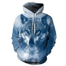 Winter Wolf 3D Pattern Hoodie Men Woman S-5XL