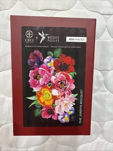 Mosaic Wooden Jigsaw Puzzle - The Jordyn Bouquet - 500 pieces - $105 Orig