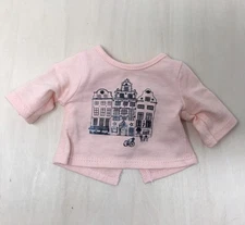 American Girl Doll Shirt Peach Graphic Top from Winter Sightseeing Set Outfit