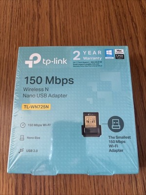 BRAND NEW--TP-Link TL-WN725N 150Mbps Wireless-N NANO USB Adatper