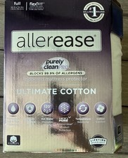 AllerEase Ultimate Allergy Waterproof Zippered Mattress Protector Full White