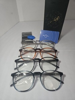 Blue Light Blocking Glasses, Computer Reading Glasses, Anti Blue Rays, 4 Pack