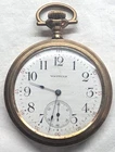 Antique Men's Waltham Open Face Pocket Watch - Gold Filled / Tone, Not Running