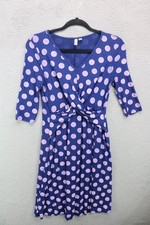 ASOS 3/4 Sleeve Viscose Polka Dot Maternity Skater Dress-Sz 6-Soft-Comfy