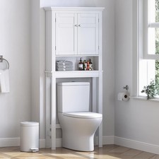Over The Toilet Storage Cabinet Bathroom Shelf Over Toilet Space-Saving White
