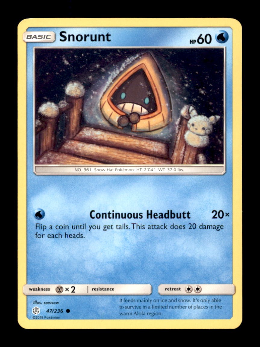 SNORUNT 47/236 C COSMIC ECLIPSE POKEMON NM/M