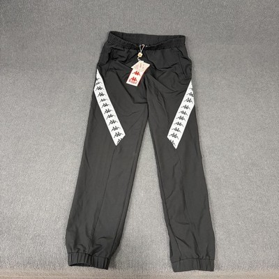 Kappa Pants Womens Small Black 222 Banda Bawon Tapered Jogger Elastic Waist