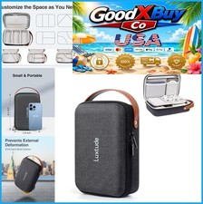 Hard Shell Electronics Organizer Travel Case EVA Cable Charger Bag Black 8.5