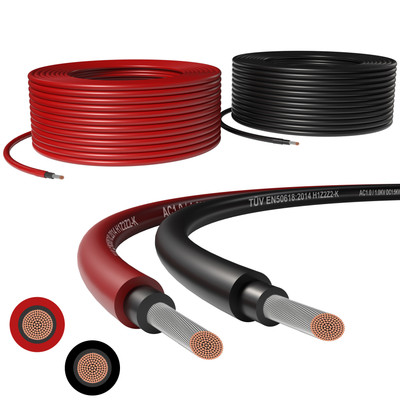 Solarkabel Photovoltaik schwarz rot 4mm² 6mm² Verlängerungs Kabel Solar PV Modul