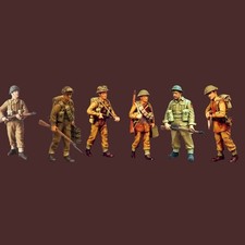 WWII Allied Soldiers Resin Figures 1/35 Scale Miniature Model Kit Set Unpainted