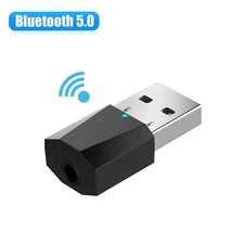 Bluetooth 5.0 Audio Receiver Wireless 3.5mm AUX To USB Car Stereo Music Adapter
