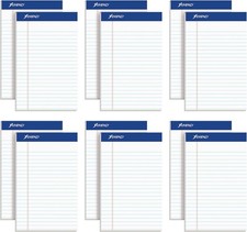 Ampad 5 x 8 Legal Pads, 12 Pack, Narrow Ruled, White Paper, 50 5 x 8,