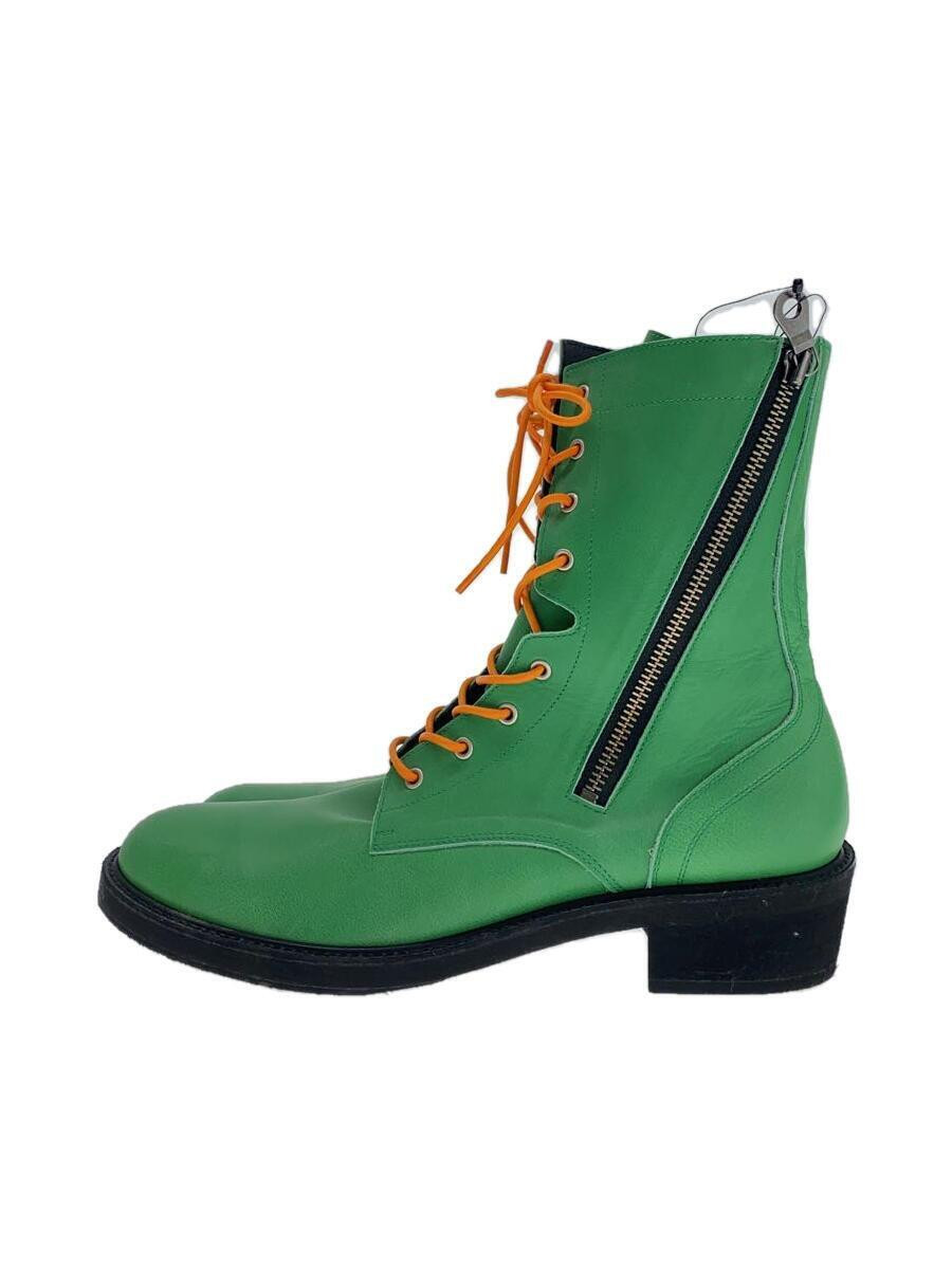 No Id. Lace-Up Boots/44/Green/Leather 858
