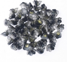 100Pcs Glass Bellflower Beads for Jewelry Making Trumpet Flower Beads Gradient C