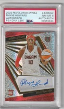 RHYNE HOWARD 2022 PANINI REVOLUTION WNBA AUTOS #AGRHW PSA 8 AUTO