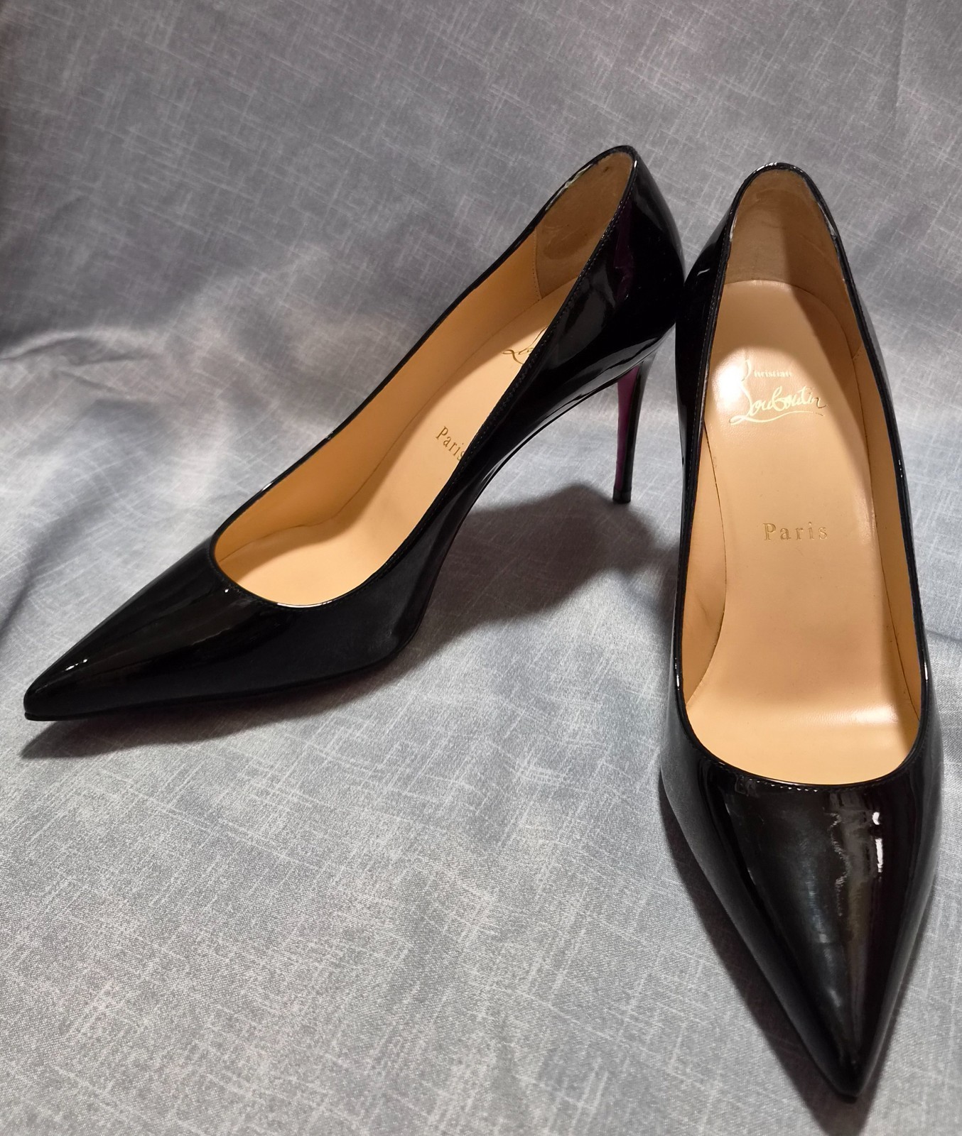 Christian Louboutin high-heeled Kate 100 Black Pumps, size 38.5 (UK: 5.5),
