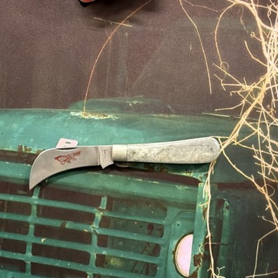 Parker Simi Vintage Green Handle Hawkbill Pocketknife Surgical Steel Slipjoint